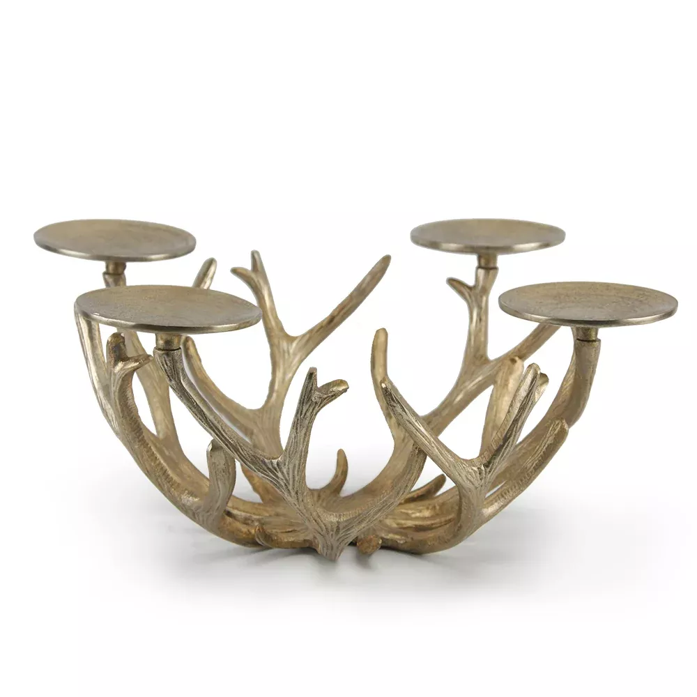 Metal Antler Candelabra Candle Holder