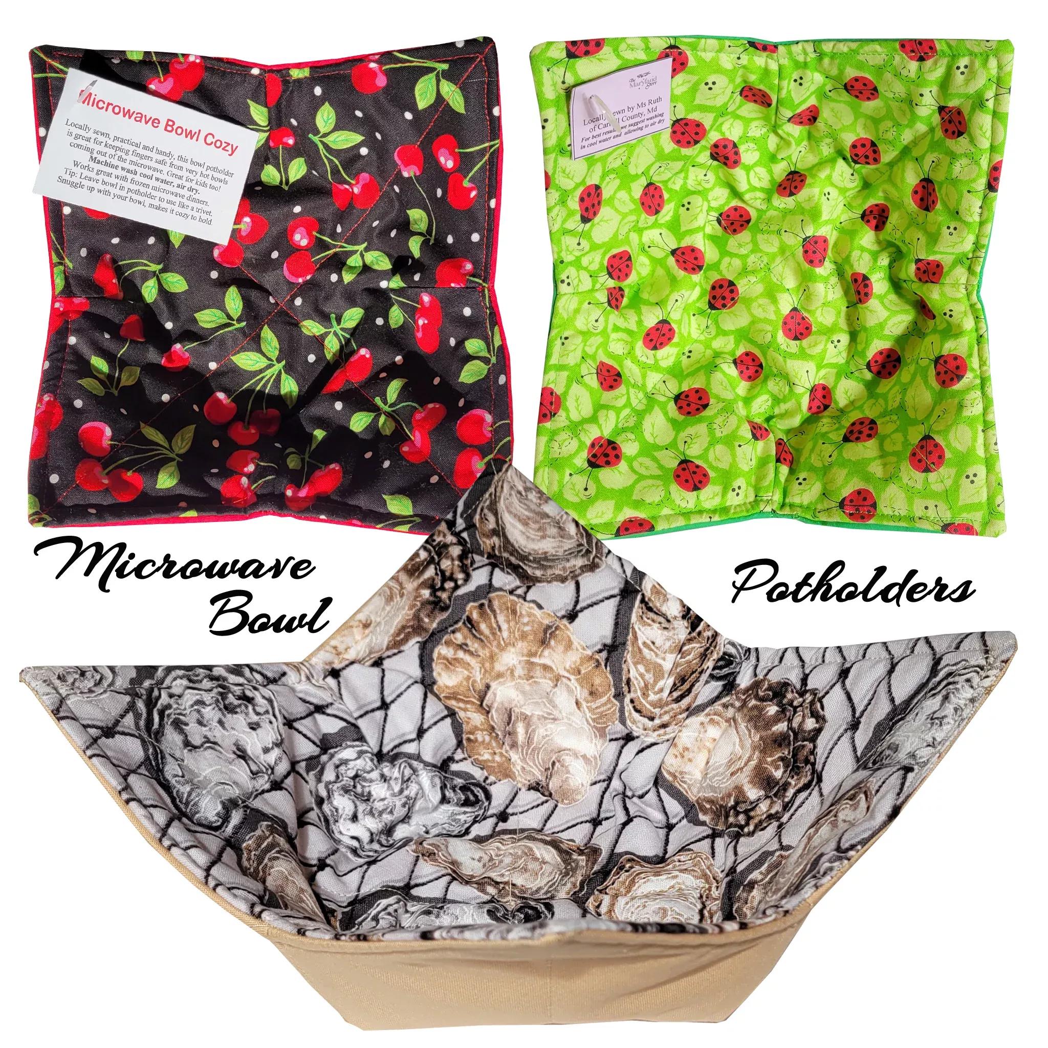 Microwave Bowl Cozy Potholder Assorted Designs