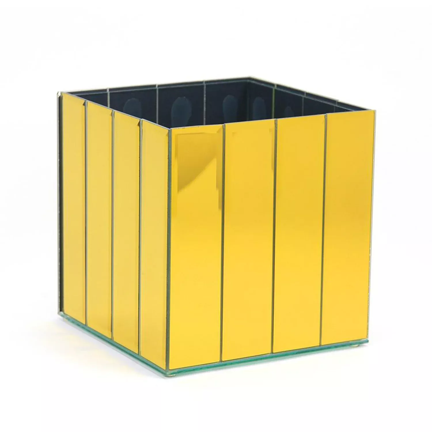 Mirror Glass Square Vase