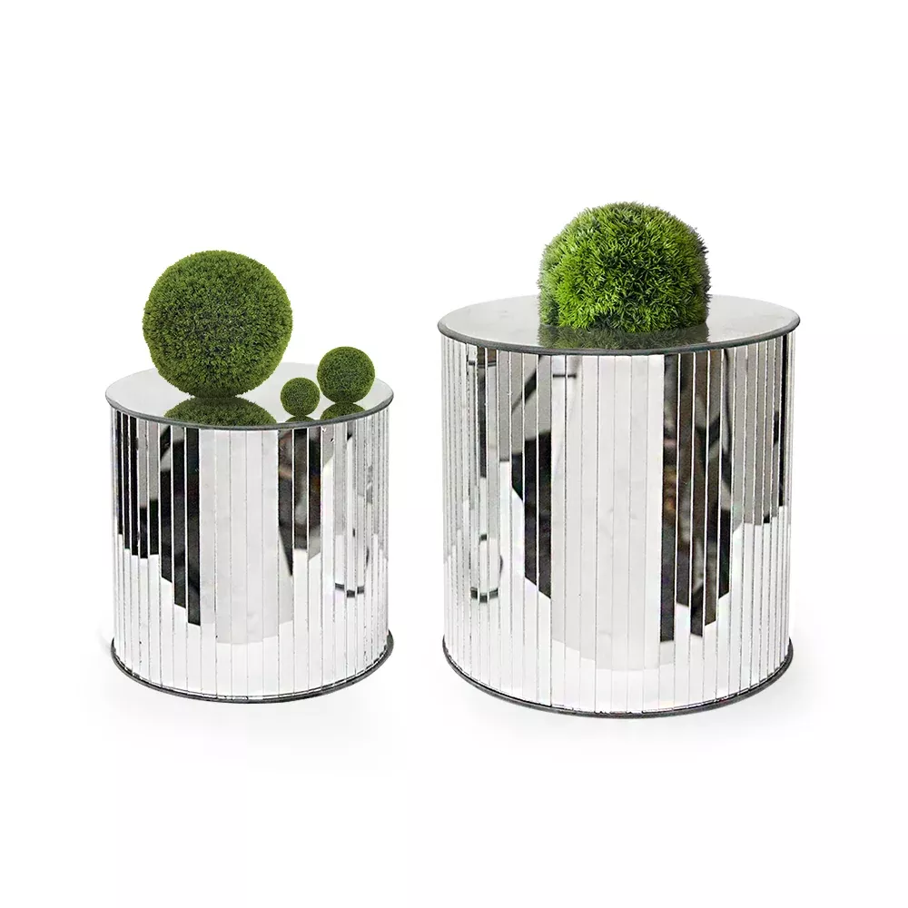 Mirrored Glass Table Stand