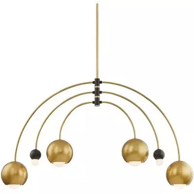 Mitzi by Hudson Valley - Willow Chandelier - H348806-AGB/BK