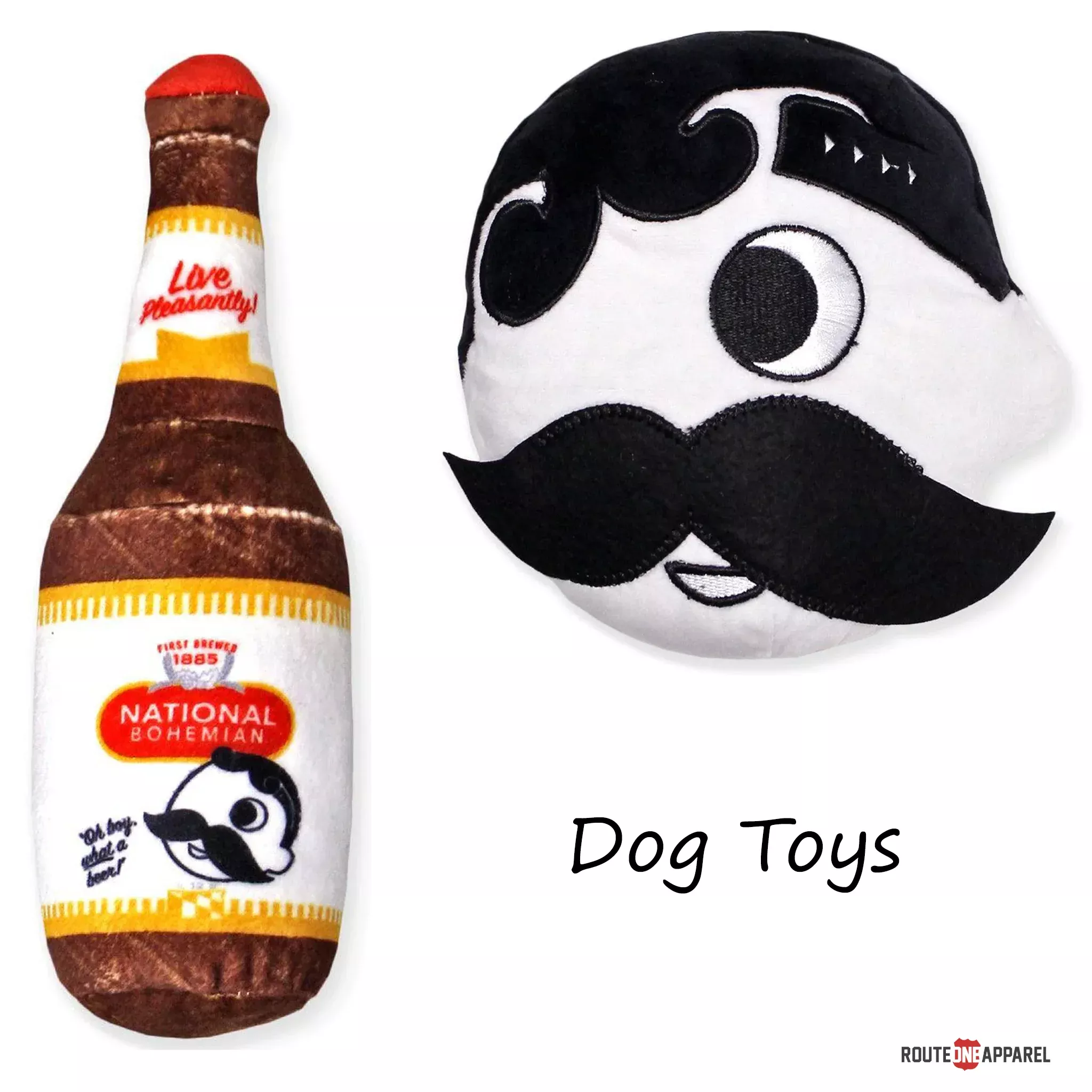 Natty Boh Plush Dog Toys Assorted