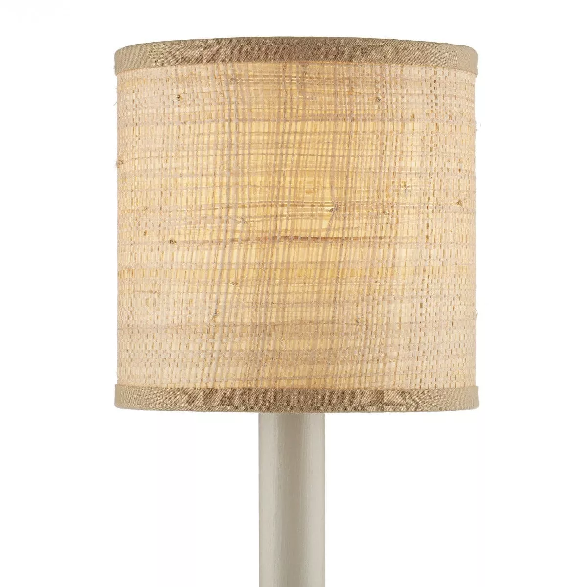 Natural Grasscloth Drum Chandelier Shade - Set of 2