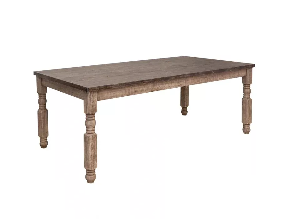 Natural Stone Dining Table w/ Turned Legs