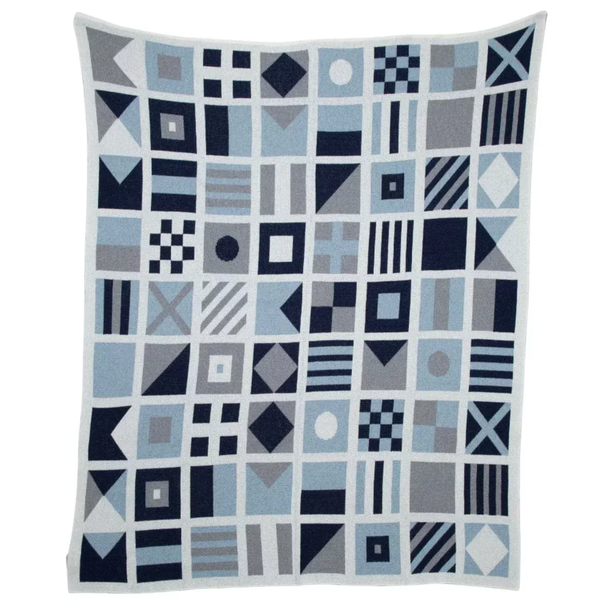 Nautical Flag Cotton Knit Throw, 50" x 60"