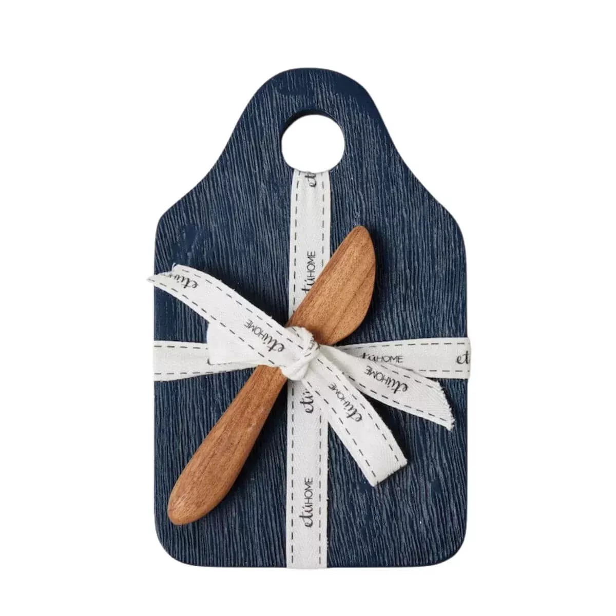 Navy Blue Dutch Cheese Board with Spreader Set