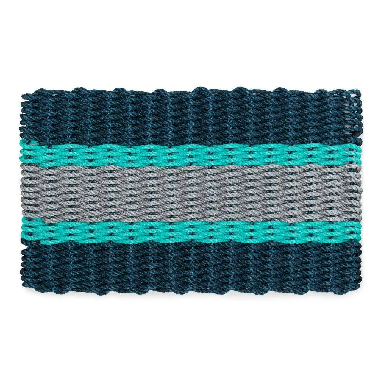 Navy, Teal, Silver, Wicked Good Lobster Rope™ Doormat