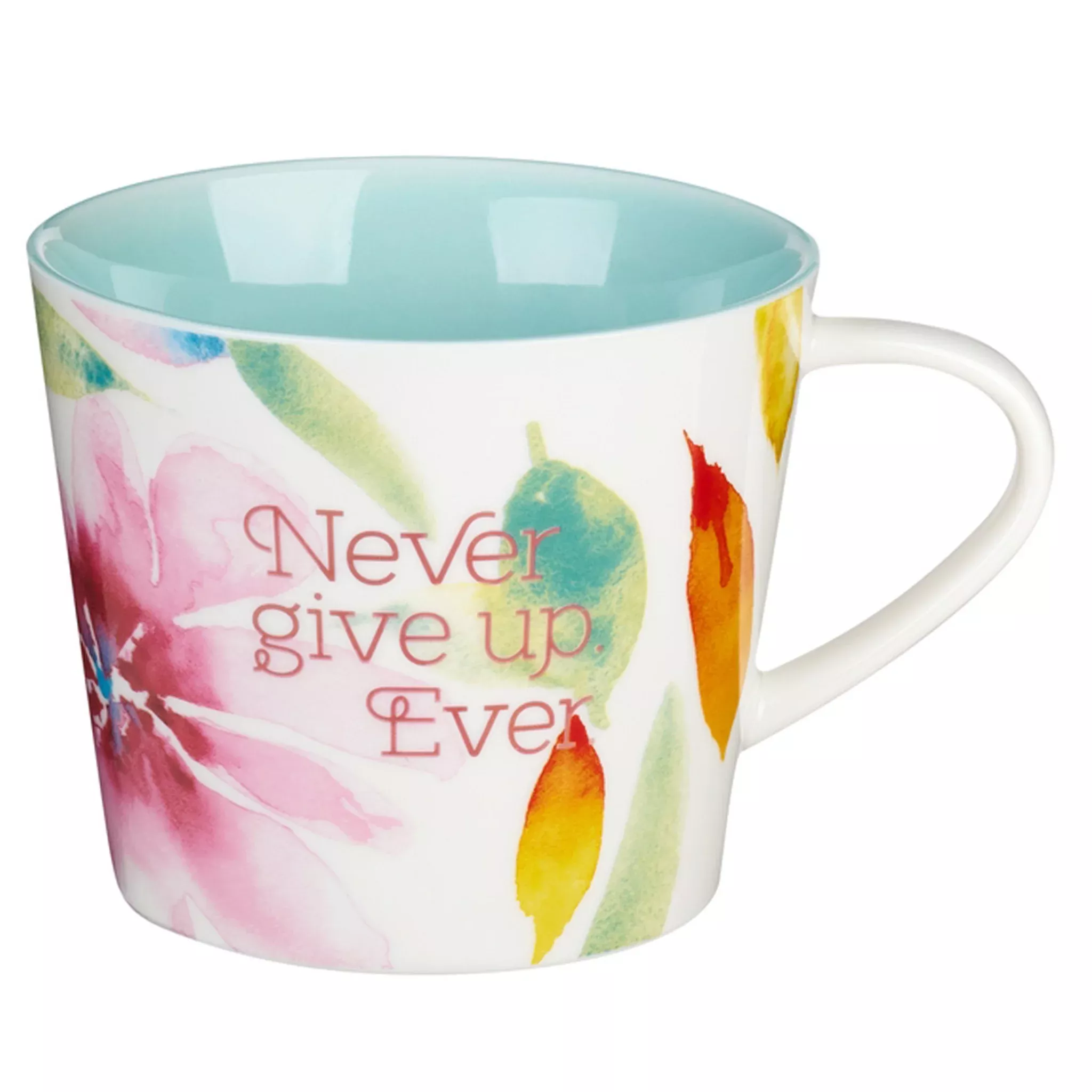 Never Give Up Pink Daisies Coffee Mug