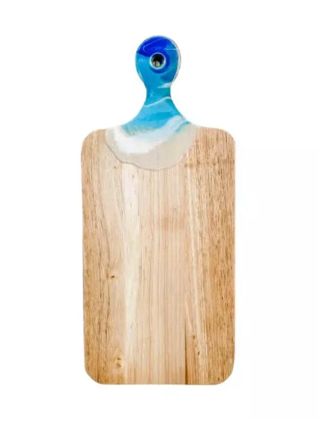 Ocean Wave Resin Bar Board, 13” x 5.5”