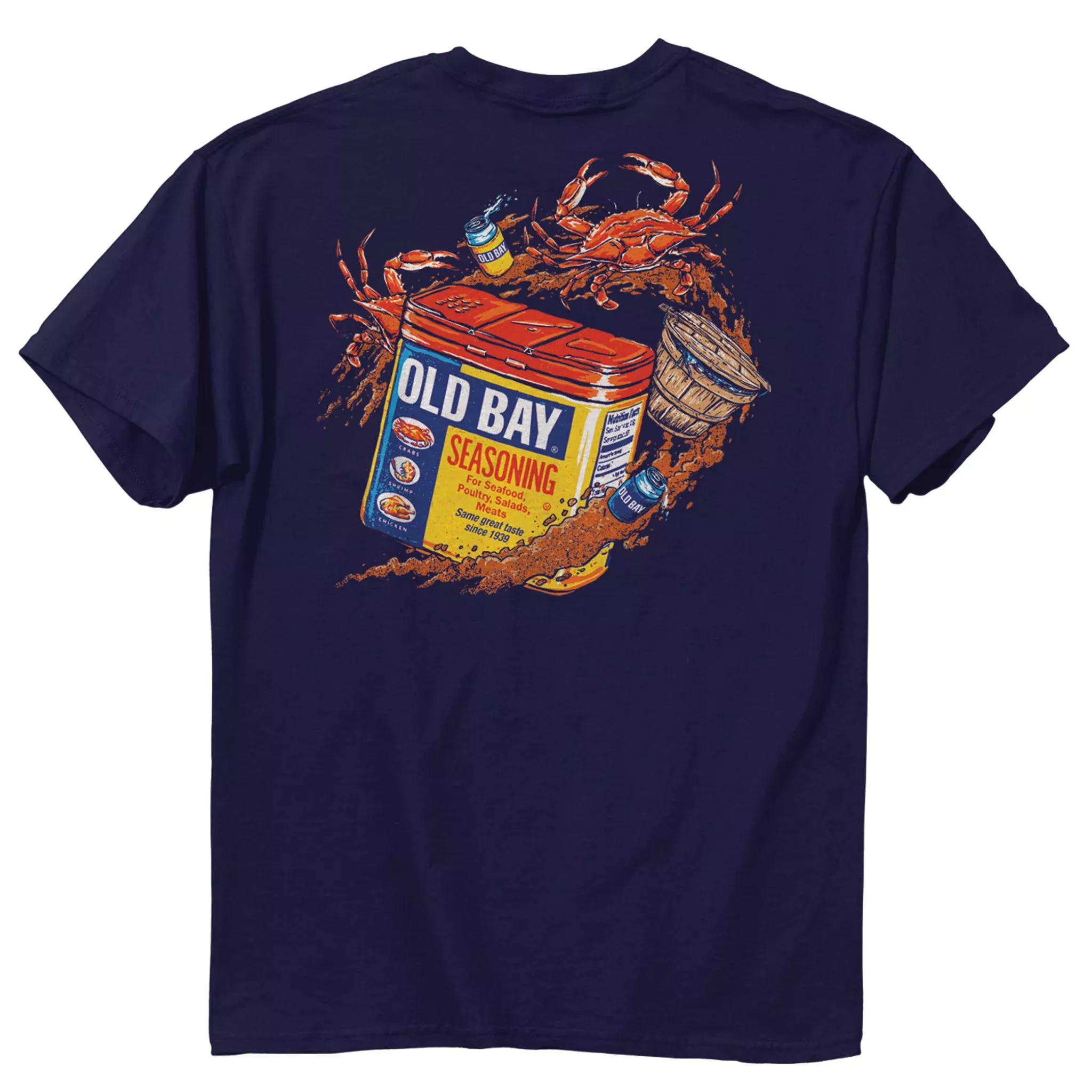 Old Bay Seasoning Can Swirl Navy T-Shirt