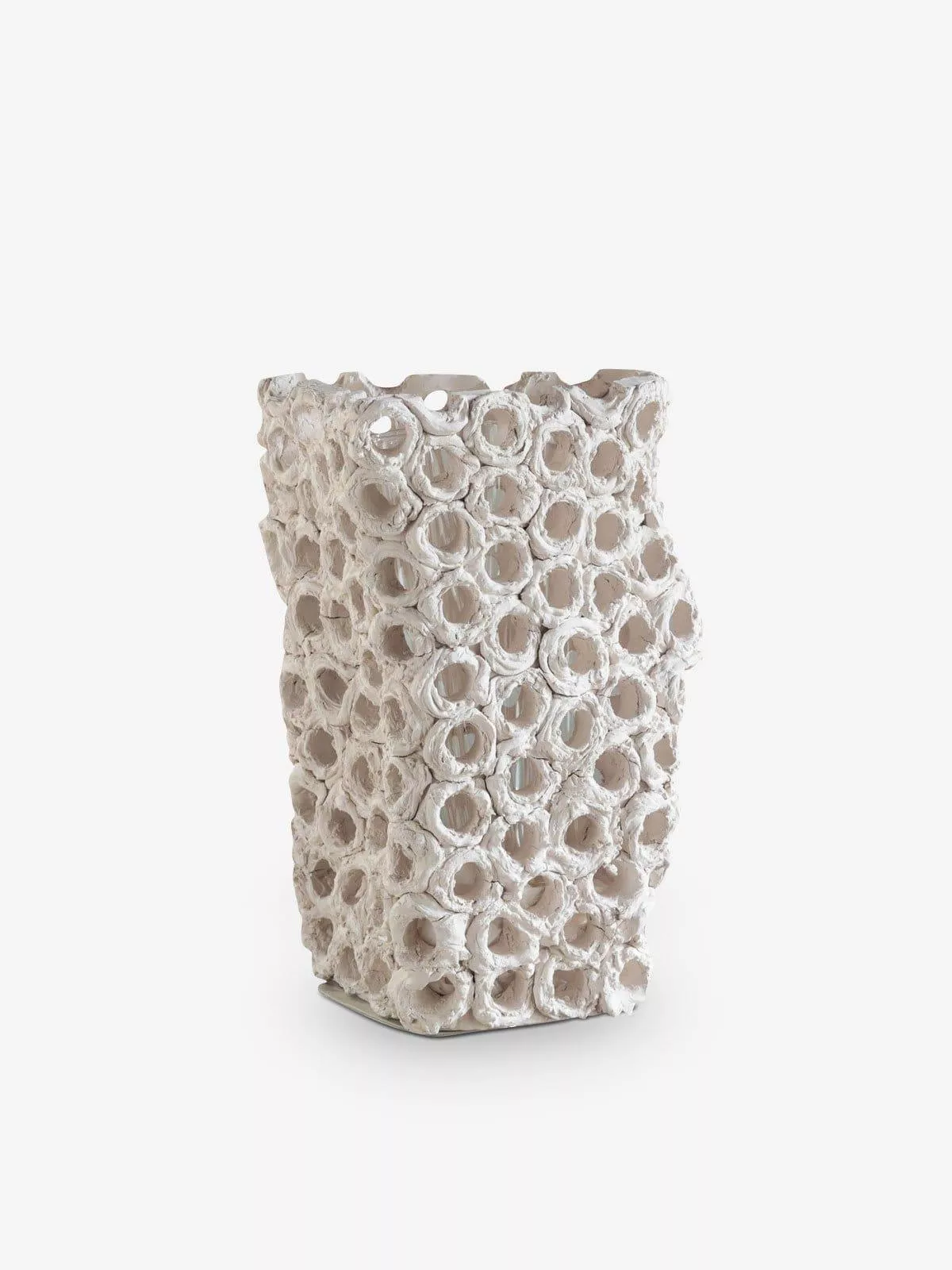 Organic Form Vase with Extra Large Piercings