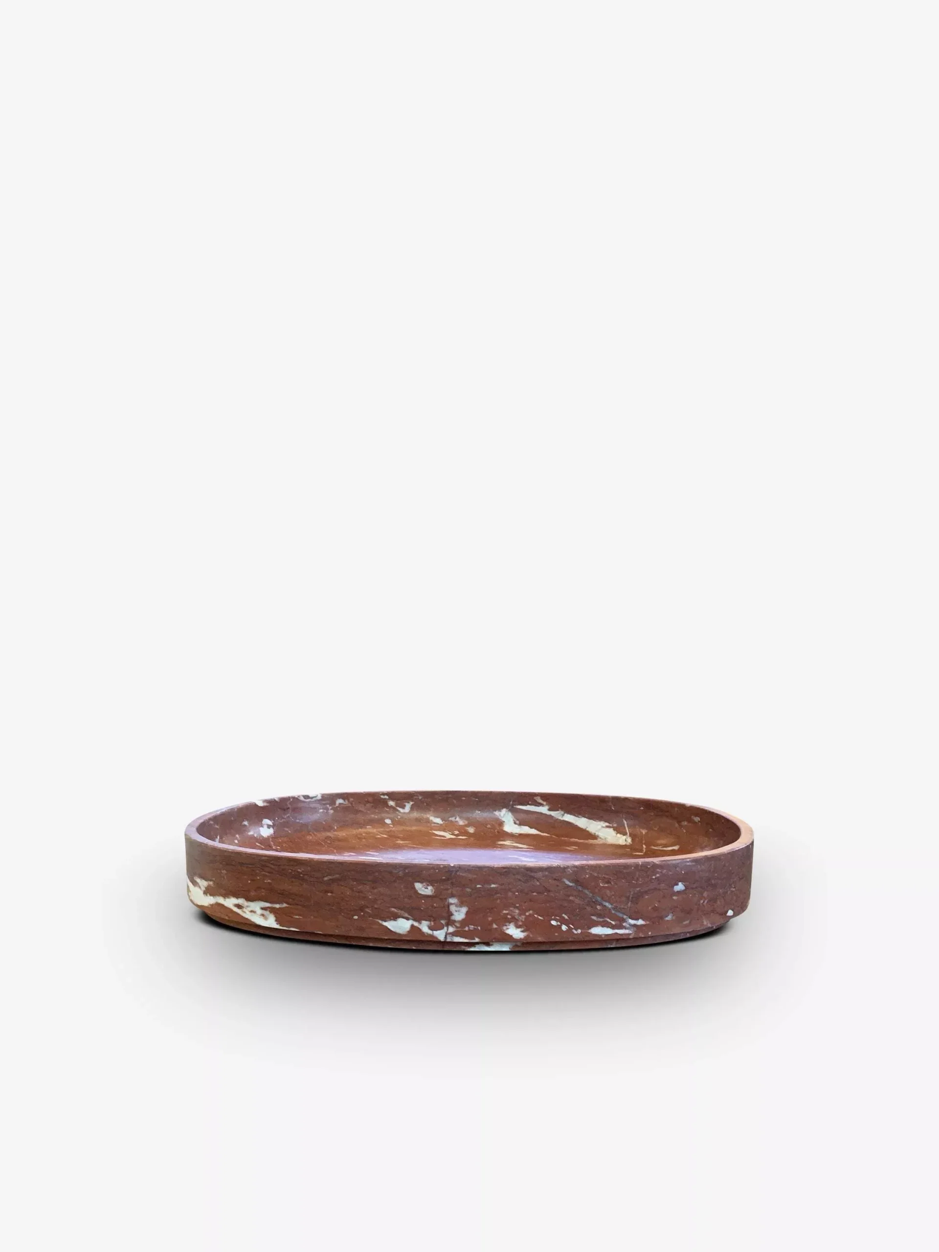 Oval Serve Box in Rosso Francia