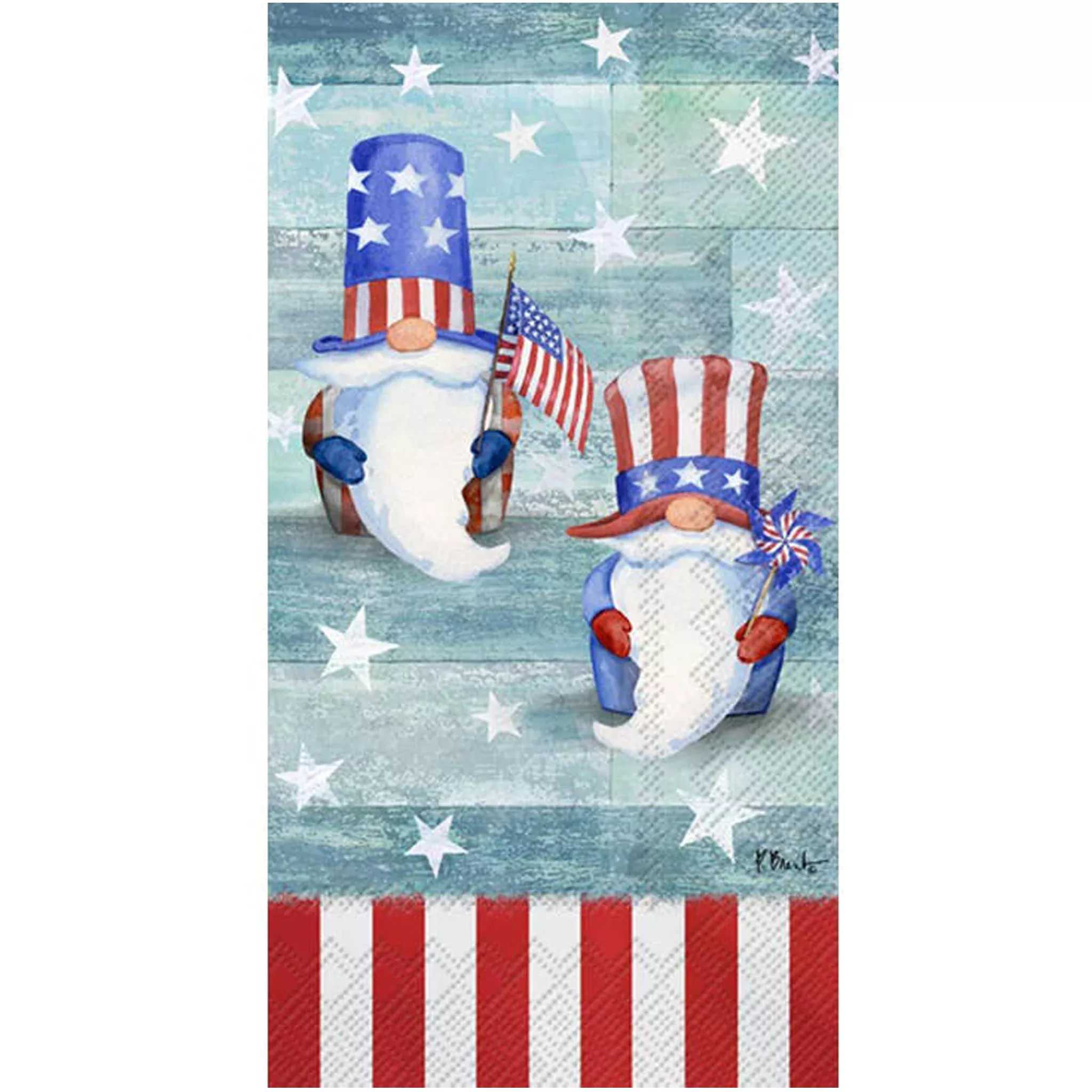 Patriotic Gnomes Guest Towel Paper Lunch Napkins