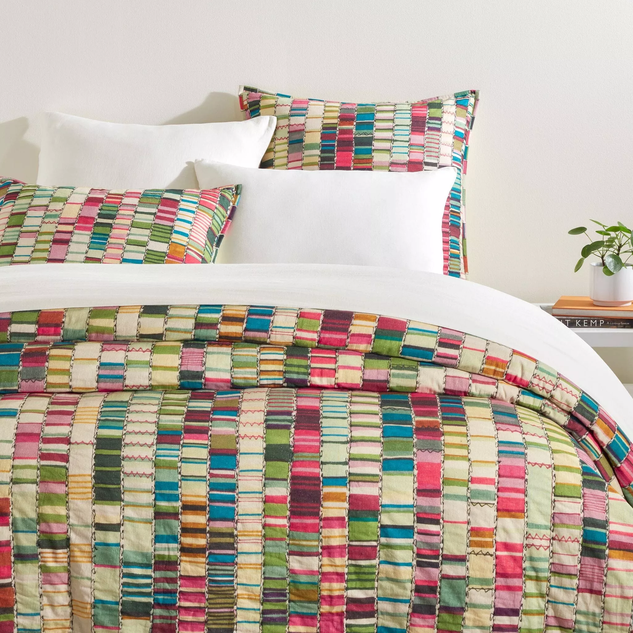 Penelope Stripe Multi Coverlet Sham