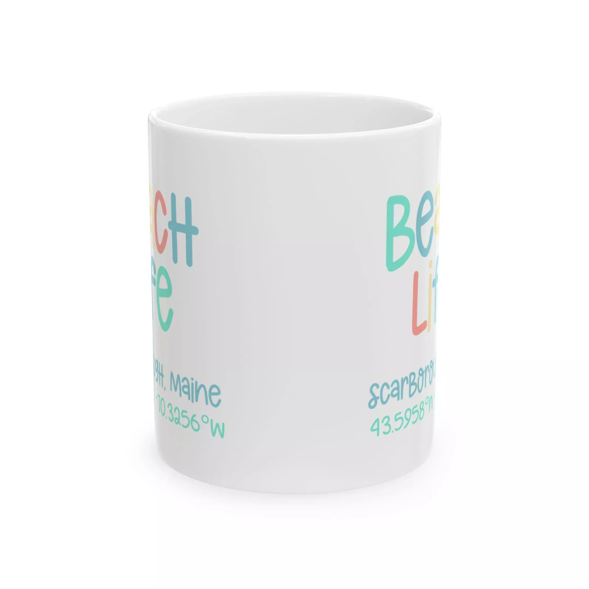 Personalized Beach Life Ceramic Coastal Mug