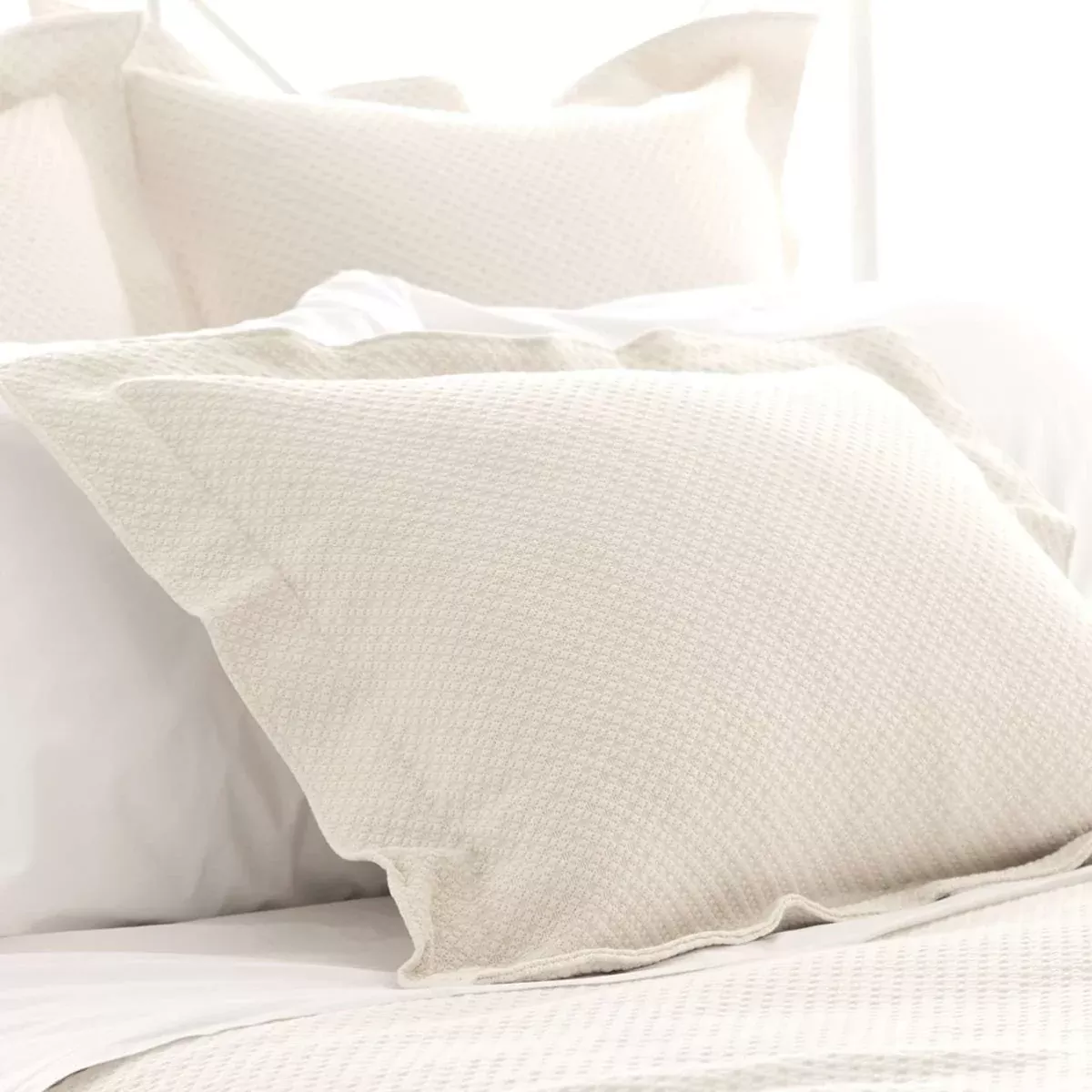 Petite Trellis Ivory Matelasse Sham