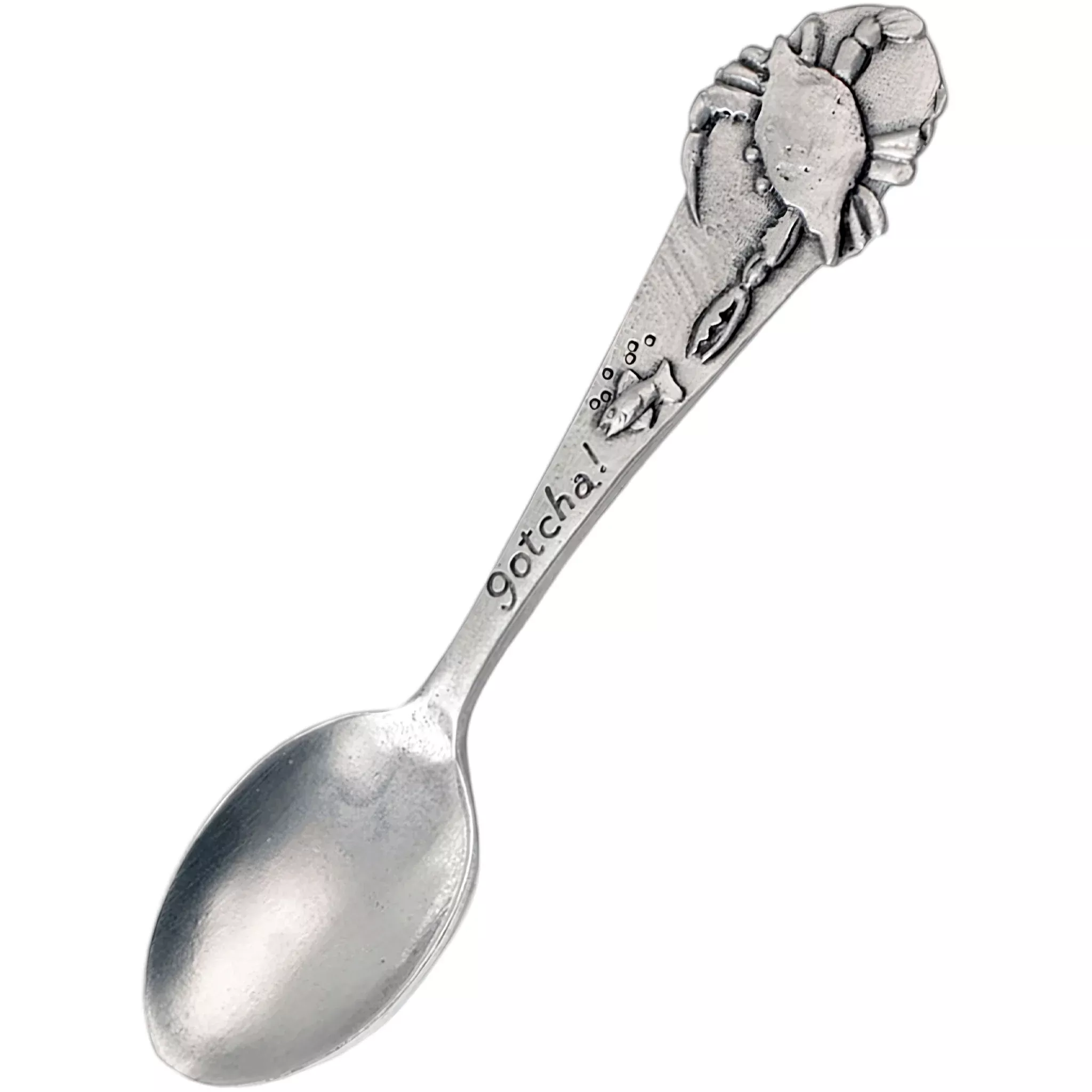 Pewter Crab "Gotcha" Baby Spoon