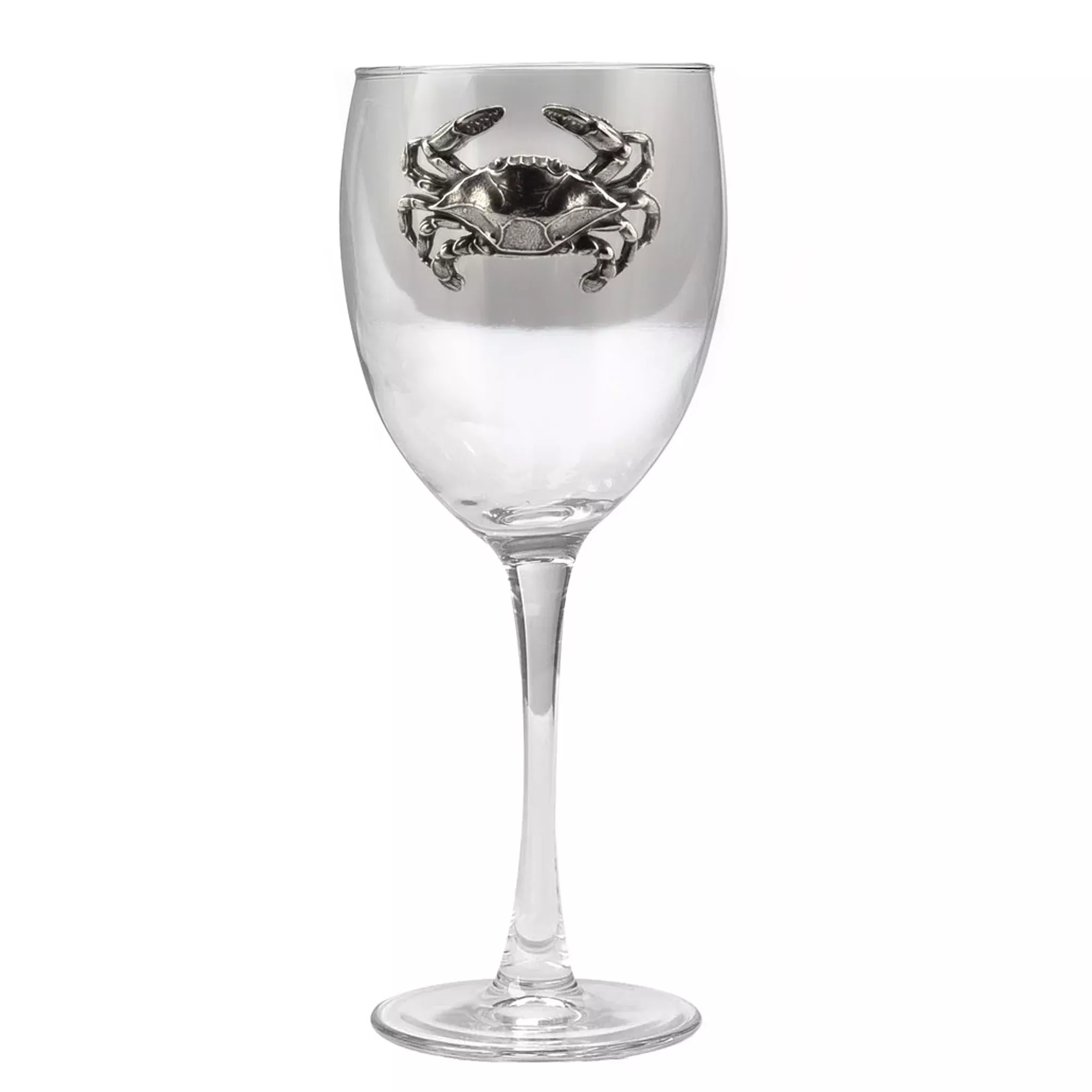 Pewter Natural Crab Stemmed Wine Glass