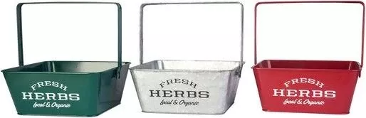 Planter Square Herb Caddy - Asst Colors