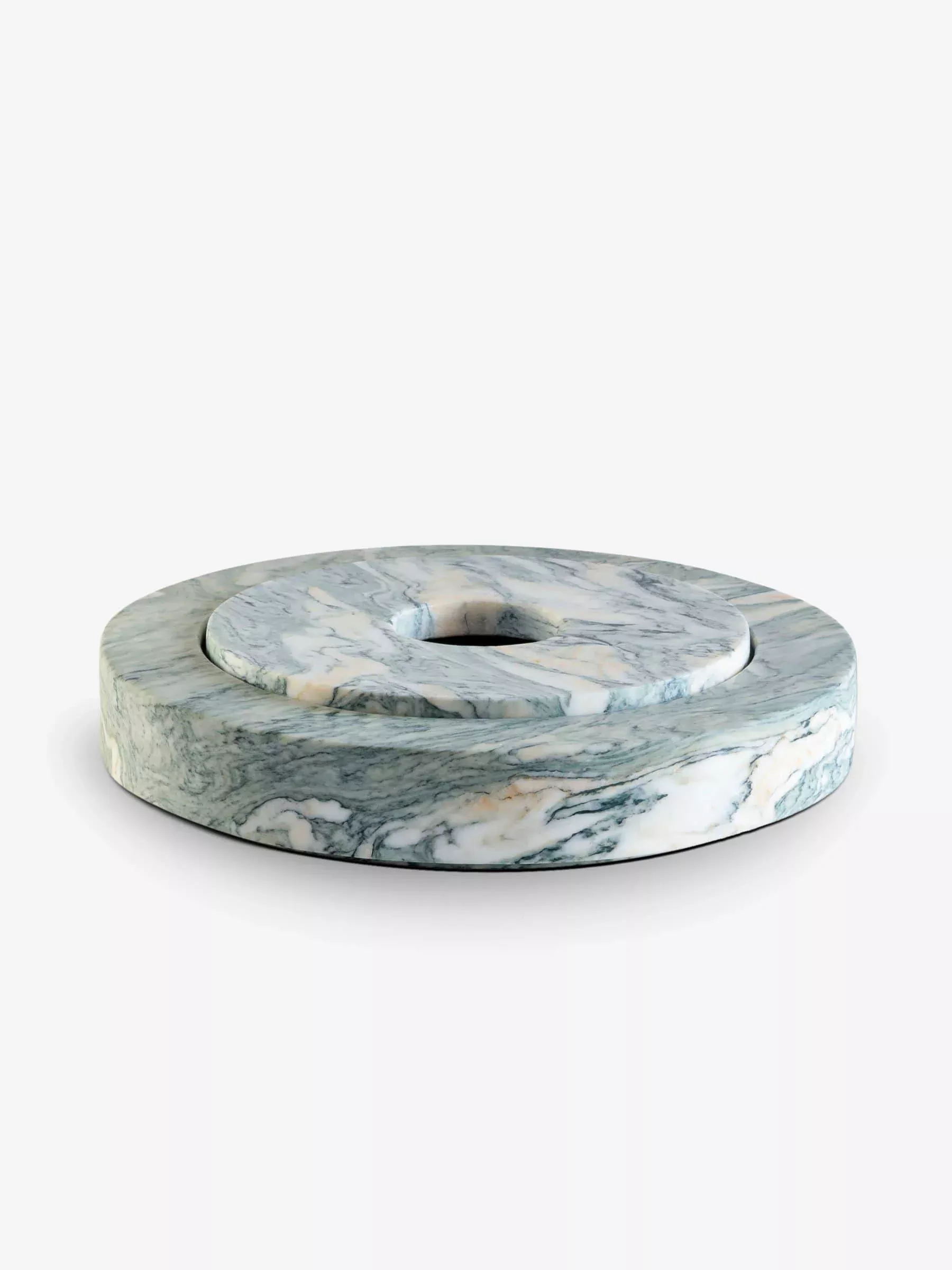 Plate in Verde Cipollino Marble