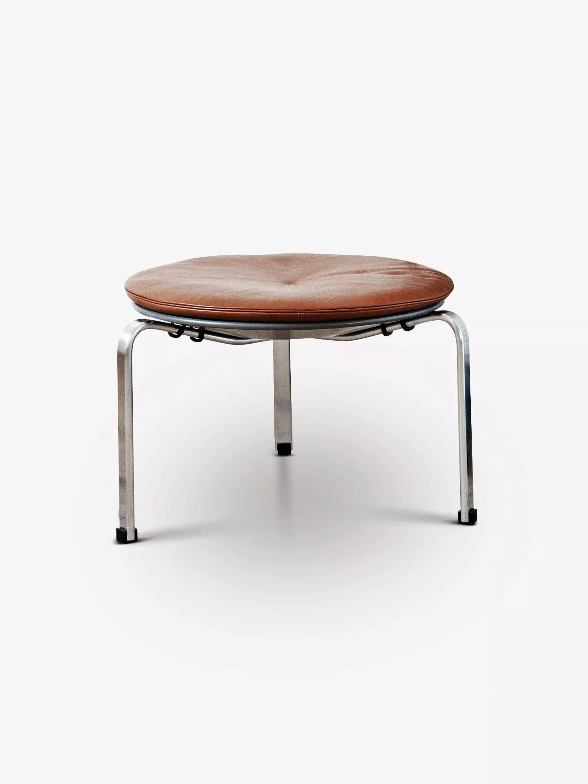 Poul Kjaerholm PK33 Stool in Rustic Leather