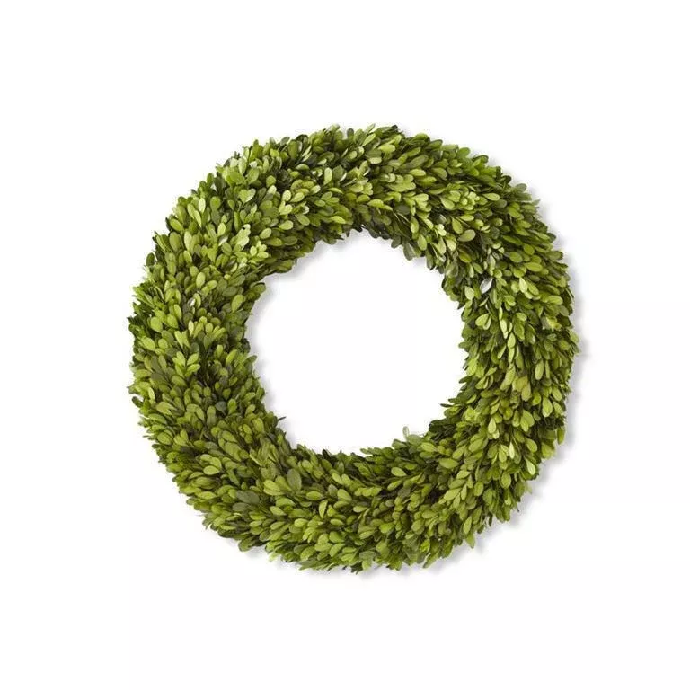Preserved Natural Boxwood Wreath, 20”
