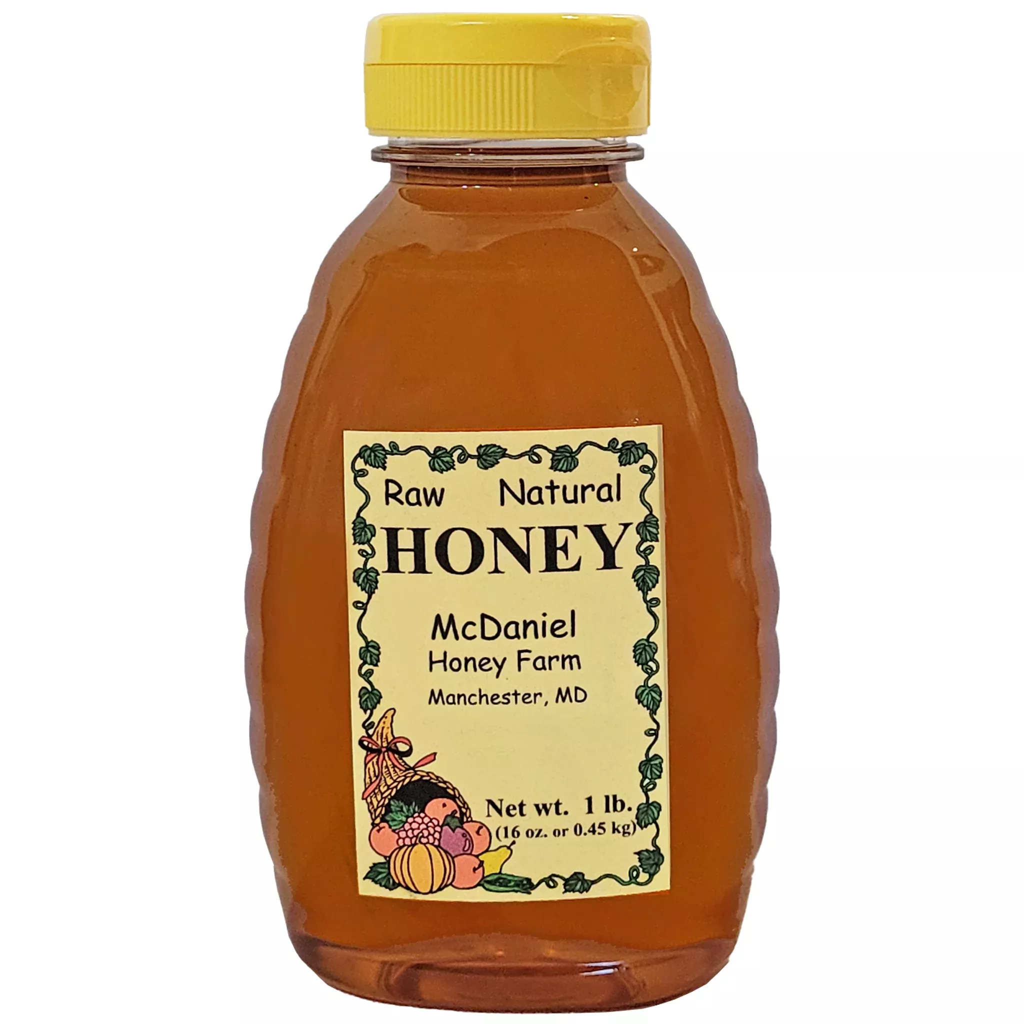 Pure Raw Natural Honey 1lb. Bottle