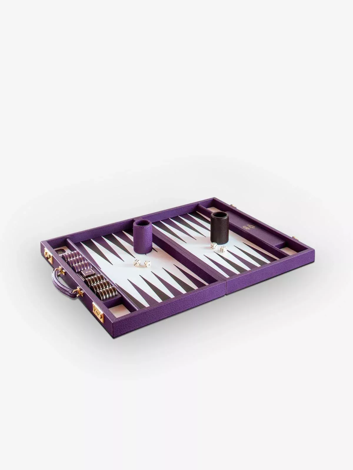 Purple Leather Backgammon Board