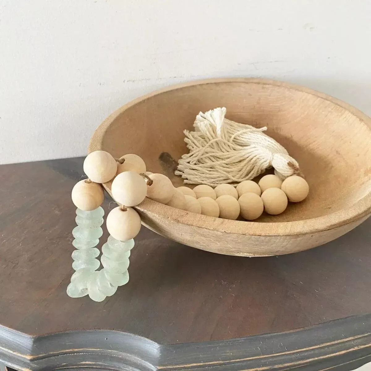 Recycled Glass & Wood Garland