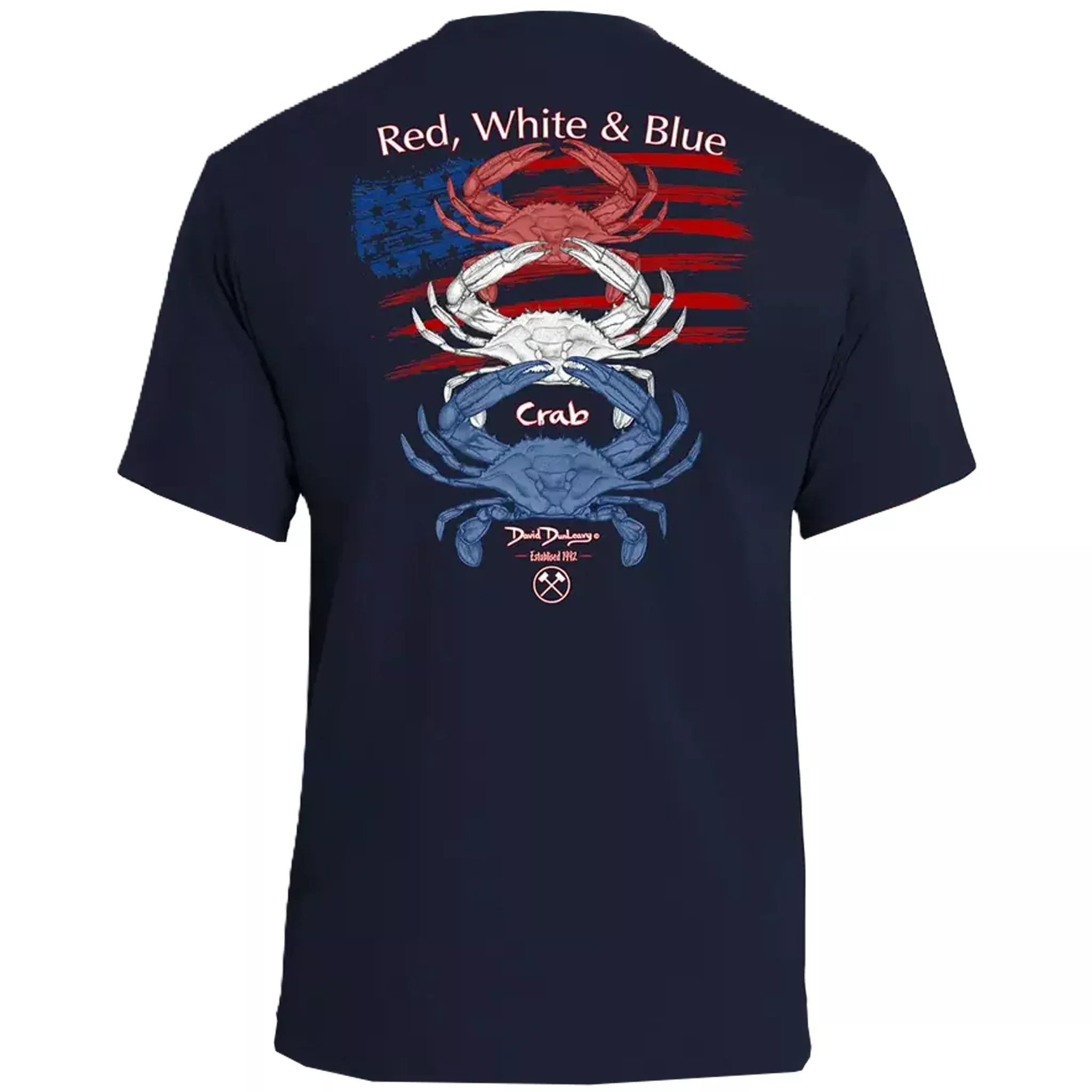 Red, White & Blue Crab Navy T-Shirt