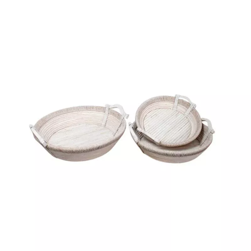 Round White La Jolla Tray