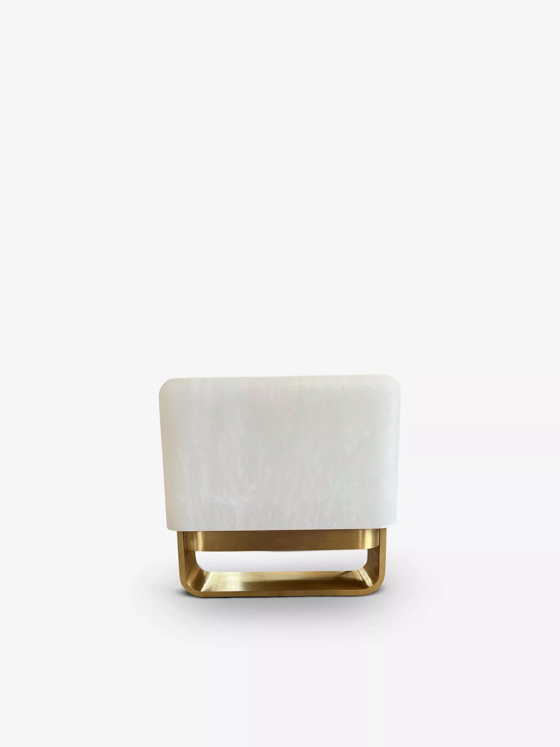 Rubik Table Lamp In Alabaster With Brushed Brass Base
