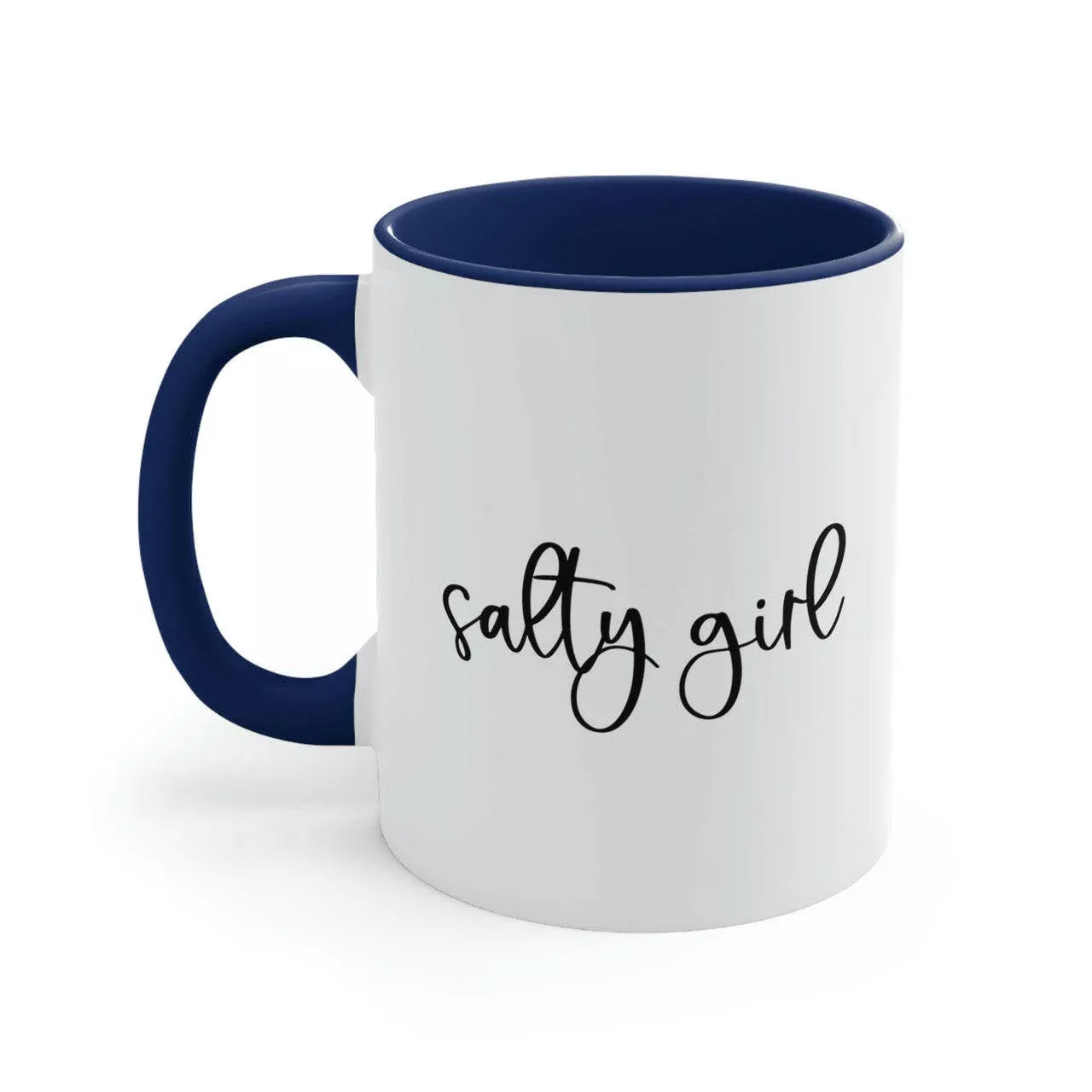 Salty Girl Ceramic Coastal Coffee Mug, 5 Colors