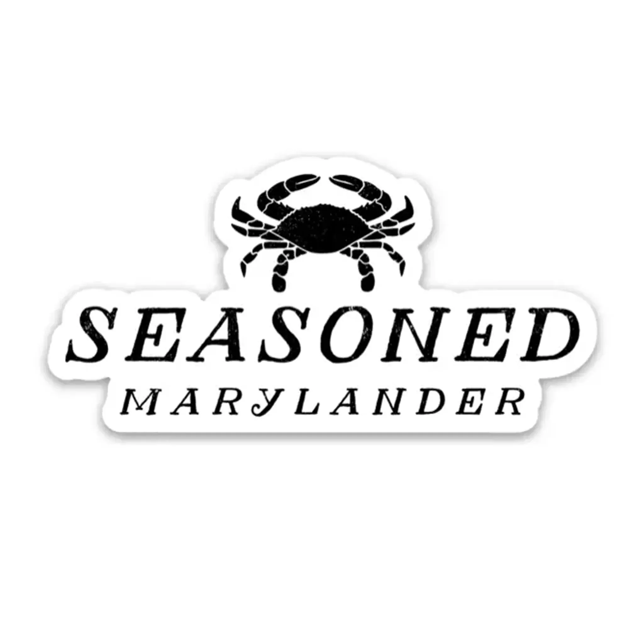 Seasoned Marylander Crab Vinyl Sticker