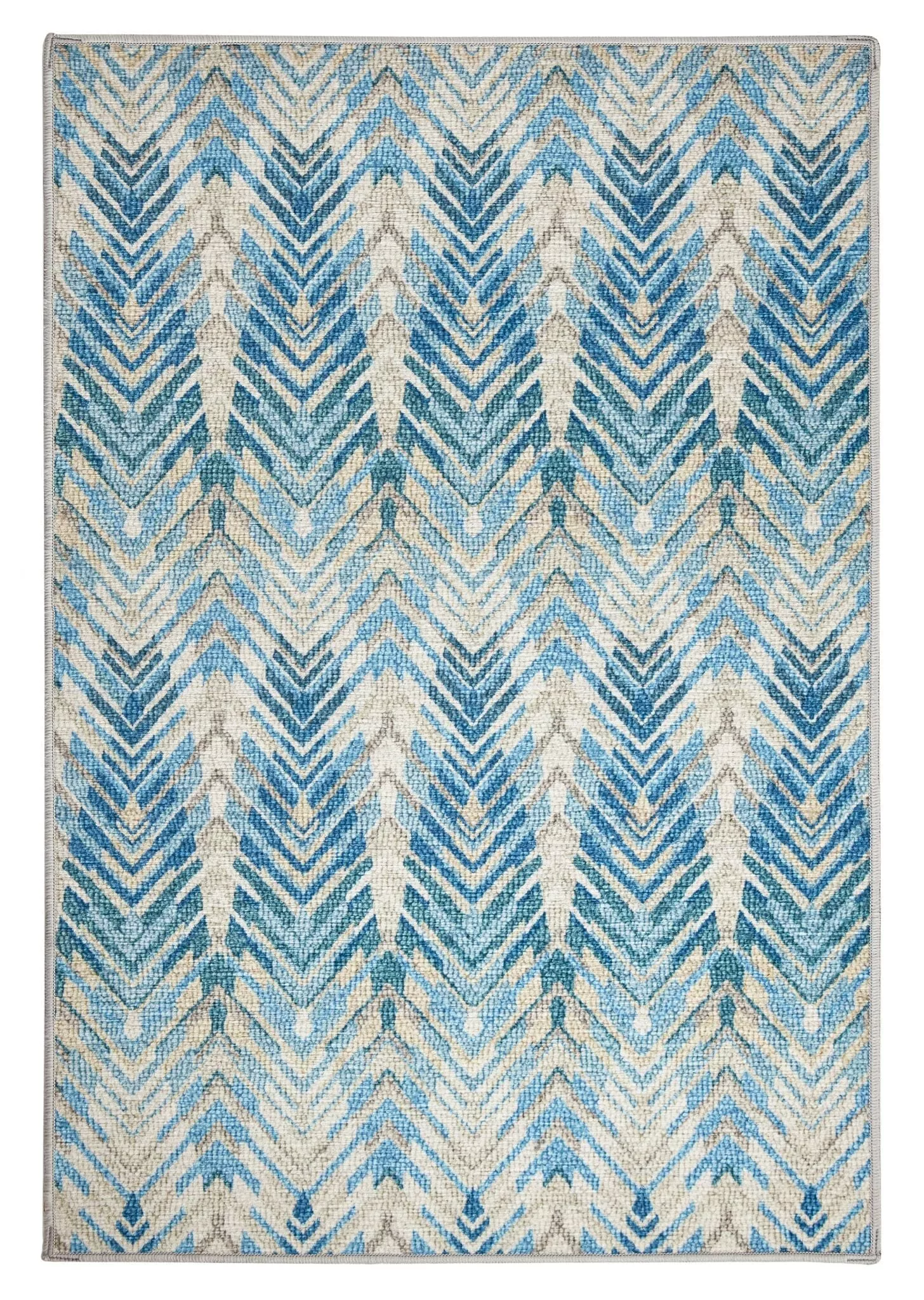 Seneca Blue Machine Washable Rug
