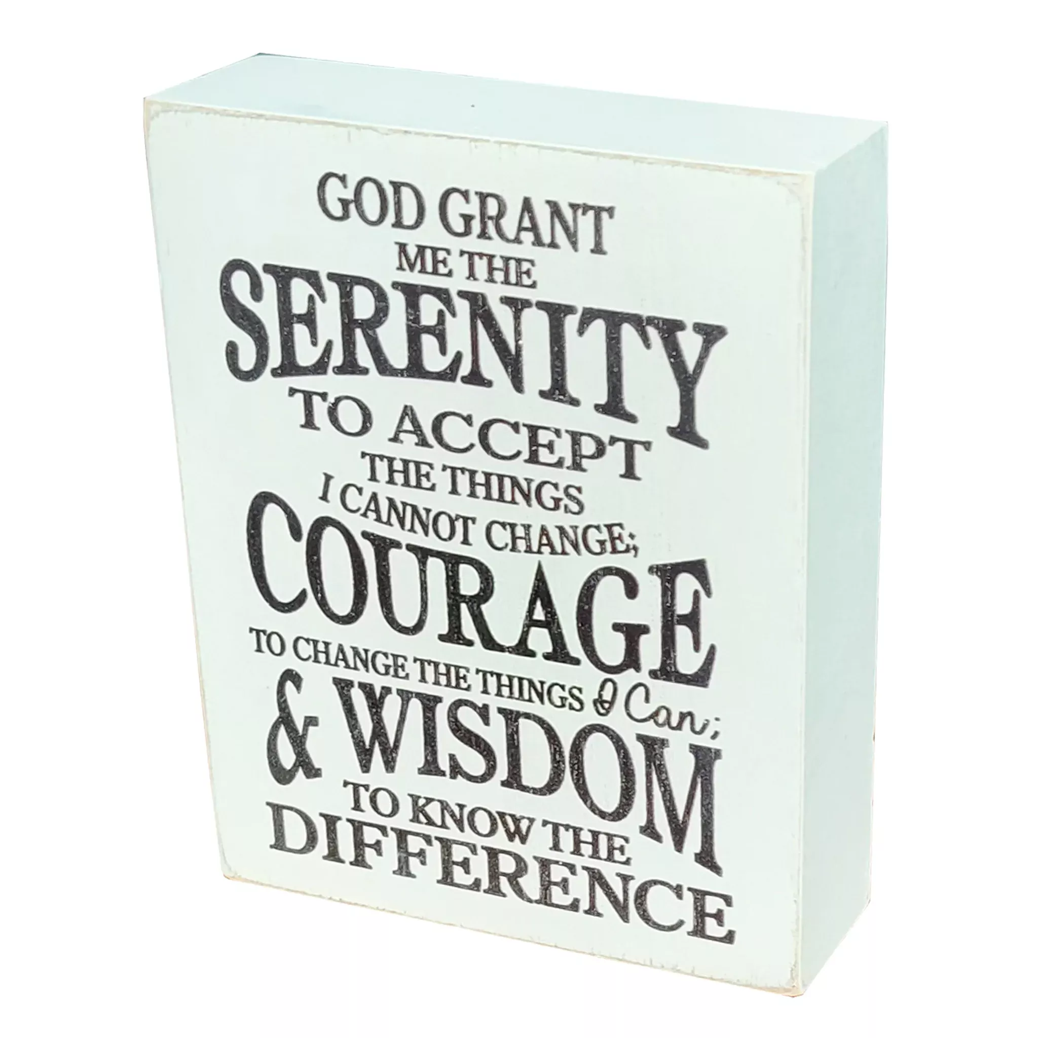 Serenity Prayer Tabletop Wood Block