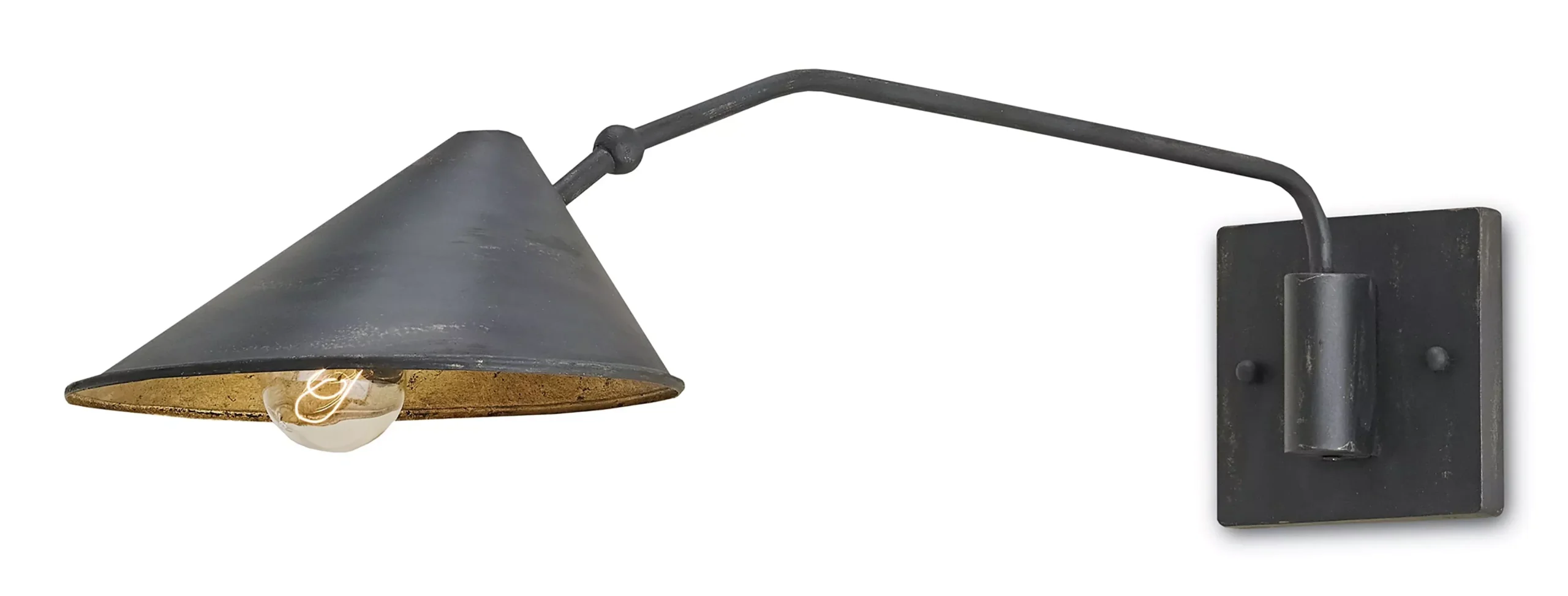 Serpa Black Single Swing-Arm Wall Sconce