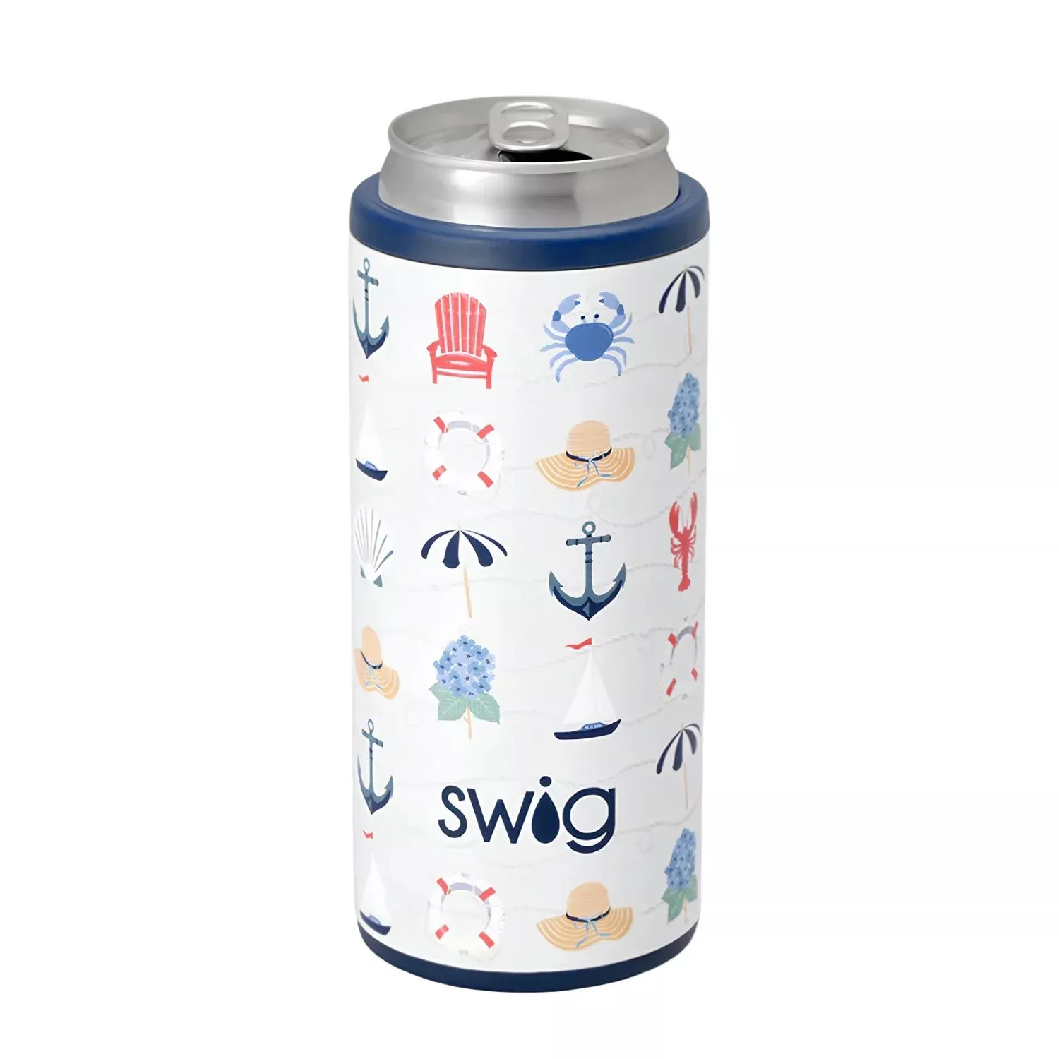 Shoreline Skinny Can Cooler, 12 oz