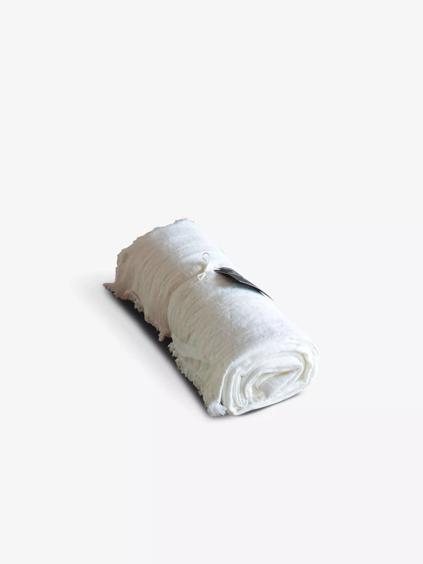 Short Swedish Rustic Tablecloth with Fringe