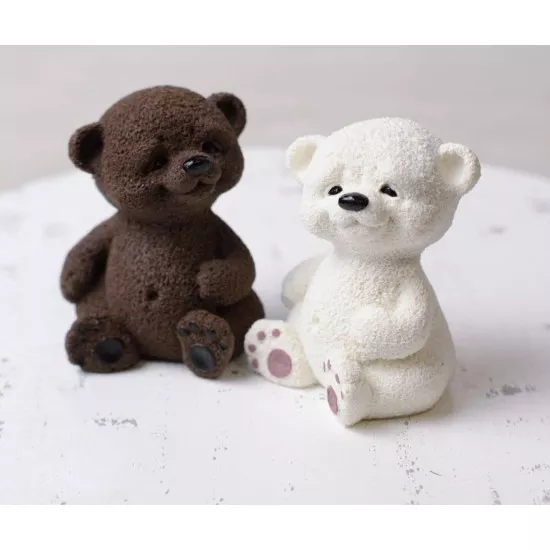 Silicone mold bear with nevil
