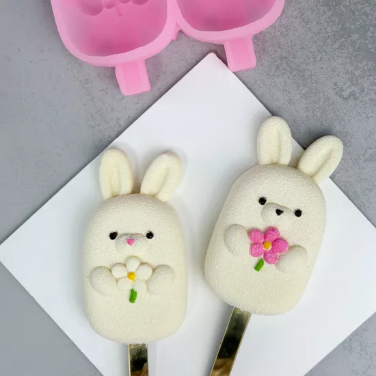 Silicone mold Bunny popsicle 85 ml Orehova