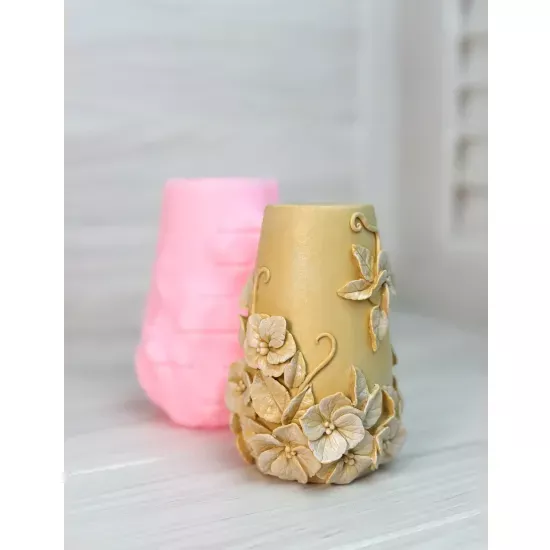 Silicone Mold Candle with Hydrangea Flowers 2