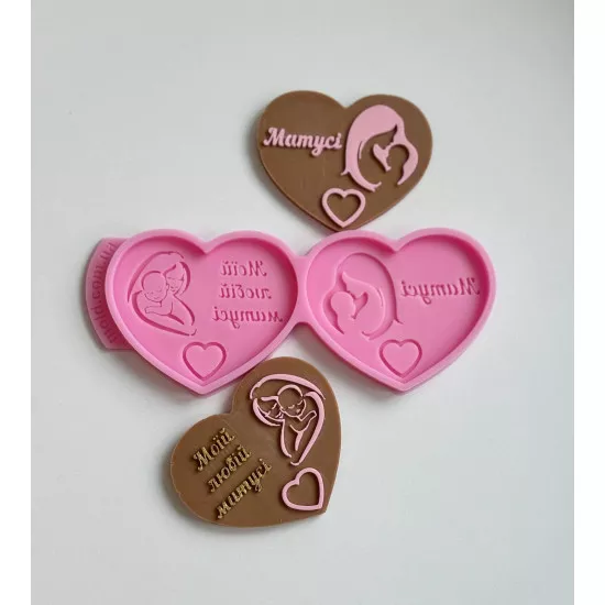 Silicone mold Lollipops hearts for mommy 2