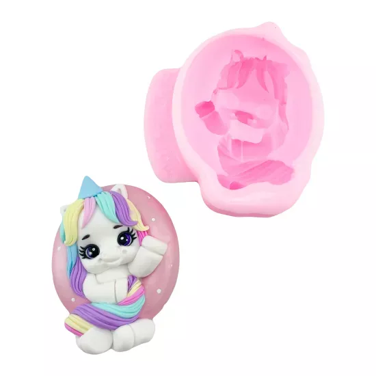 Silicone mold Number 0 with Unicorn