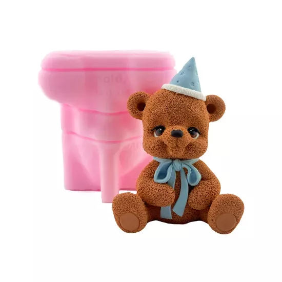 Silicone mold Teddy bear in a cap 4