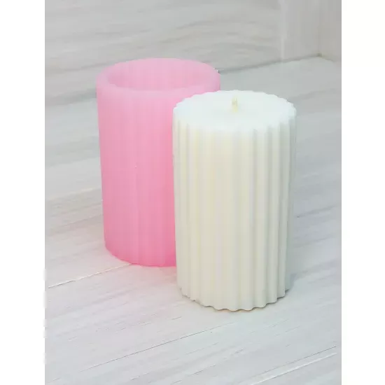 Silicone mold Wave cylinder 8 cm