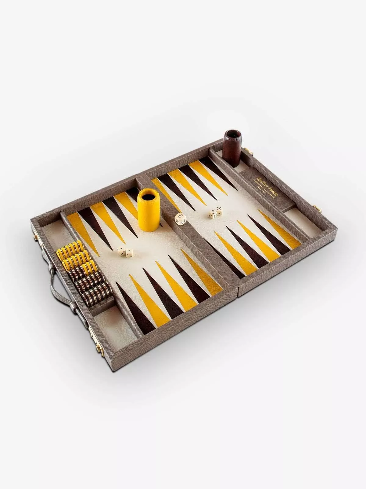 Slate and Ivory Travel Size Backgammon Board