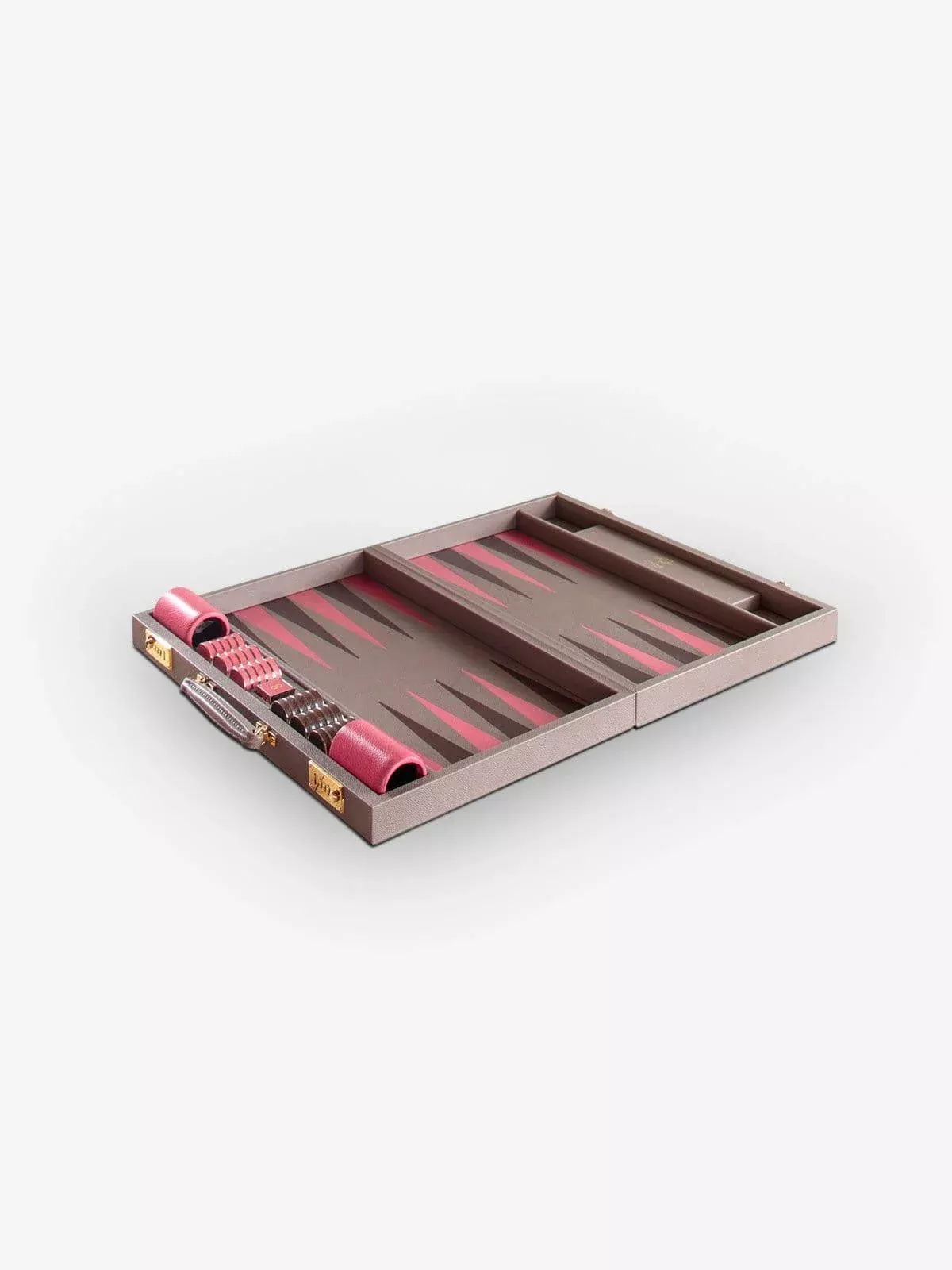 Slate and Rose Leather Backgammon Board