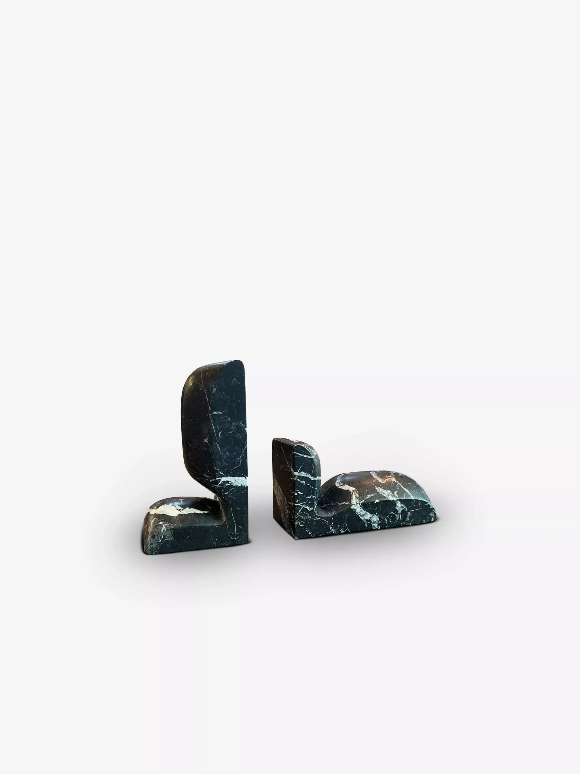 SLO Bookends in Black Marquina Marble