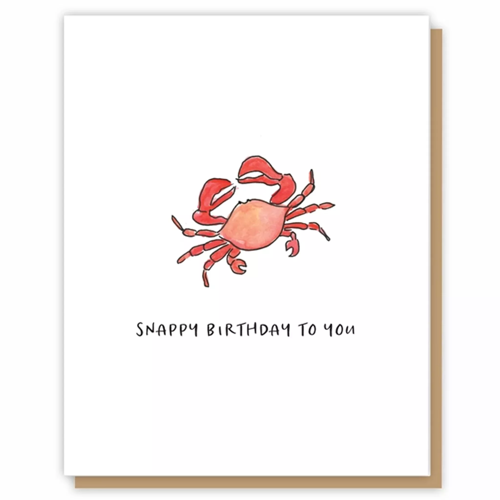 Snappy Birthday Red Crab Note Card